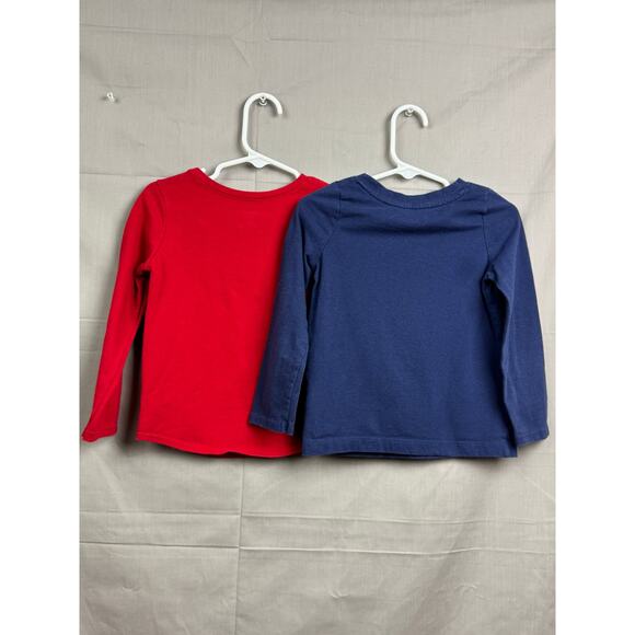 Toddler Boy Longsleeve Red and Blue Shirt Bundle, Size 3T - Picture 2 of 6